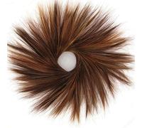 chouchou chignon cheveux châtain cuivré méché blond clair et rouge ref: 21 en 33h130