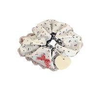 Chouchou classique avec nœud en dentelle extensible pour femmes, adolescentes, filles