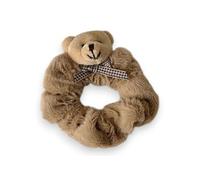 Chouchou Classique pour Cheveux en Peluche Ourson Adorable Marron