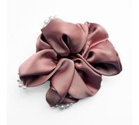Chouchou Classique Pour Cheveux En Satin Perlé Glamour Rose