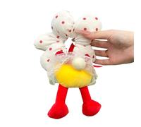 Chouchou élastique à cheveux avec broderie florale avec motif dessin animé, tissu doux et extensible, accessoires pour cheveux pour un usage quotidien