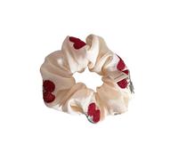 Chouchou élastique à cheveux brodé avec fleurs pour femmes et filles - Accessoire pour cheveux doux et extensible