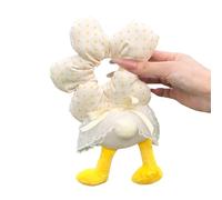 Chouchou élastique avec broderie florale avec motif dessin animé, tissu doux et extensible, accessoires pour cheveux pour un usage quotidien