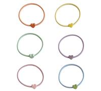 Chouchou élastique en forme de cœur pour chignon - Couleur pastel - Style vintage - Accessoires féminins