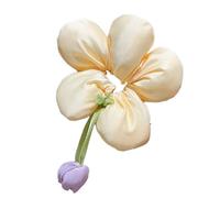 Chouchou élastique en forme de fleur pour filles avec nœuds en tissu pour queue de cheval, accessoire pour enfants