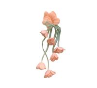 Chouchou élastique en forme de tulipes avec bandeau transparent en corde et pompons pour décoration de fête de mariage