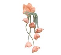 Chouchou élastique pour cheveux, chouchou, avec bandeaux transparents, pompons en corde, embellissement, accessoire floral élégant pour cheveux
