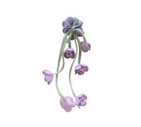 Chouchou élastique pour cheveux, chouchou, avec bandeaux transparents, pompons en corde, embellissement, accessoire floral élégant pour cheveux