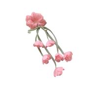 Chouchou élastique pour cheveux, chouchou, avec bandeaux transparents, pompons en corde, embellissement, accessoire floral élégant pour cheveux