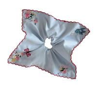 Chouchou élastique pour femme avec tissu extensible Motif floral Bleu