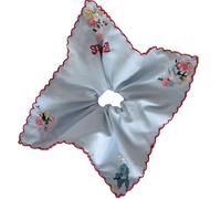 Chouchou élastique pour femme avec tissu extensible Motif floral Bleu
