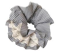 Chouchou élégant en dentelle pour femme - Double couche - Pour différentes coiffures et occasions