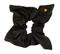 Chouchou en cuir synthétique en forme de cœur, élastique pour femmes et filles avec cheveux épais et fins