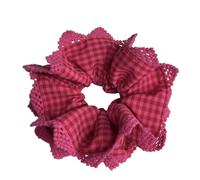 Chouchou en dentelle de niche à carreaux roses for gros intestin