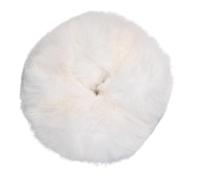 Chouchou en fourrure épais et large pour femme - Élégant - Pour queue de cheval