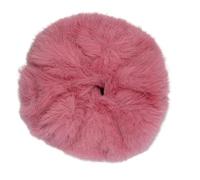 Chouchou en fourrure épaisse et large pour femme - Élastique pour queue de cheval