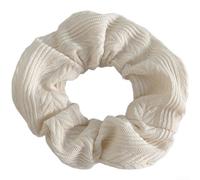 Chouchou en laine avec influence du design coréen pour femmes et filles ayant besoin d'un accessoire pour cheveux extensible et confortable (blanc)