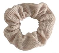 Chouchou en laine tricotée pour femme, élastique tendance, accessoire pour cheveux extensible et confortable (kaki)