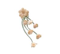 Chouchou en maille - Tulipes - Fleurs et pompons fluides - Motif floral