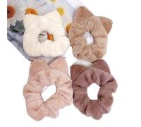 Chouchou En Tissu Chouchous en tissu duveteux, grands élastiques à cheveux, chouchous for queue de cheval, accessoires for filles, avec oreilles chat