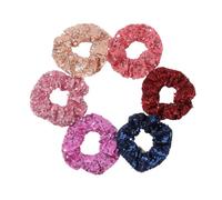 Chouchou En Tissu Lot de 180 chouchous à paillettes scintillantes for femmes et filles, élastiques cheveux 9, cm Élastique