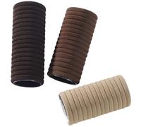 Chouchou En Tissu Lot de 50/100 élastiques à cheveux noirs for femmes et filles, en caoutchouc haute élasticité, chouchous, accessoires for queue cheval(Coffee mixed,50PCs)