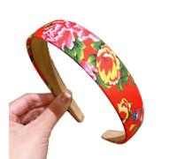 Chouchou floral drôle Nouvel An Décorations de fête Spectacles de scène festifs Nord-Est Nouvel An Cravate à cheveux Coiffe