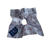 Chouchou vintage à carreaux pour le début du printemps, style universitaire en tissu doux, accessoire pour cheveux pour différentes coiffures
