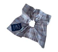 Chouchou vintage à carreaux pour le début du printemps, style universitaire en tissu doux, accessoire pour cheveux pour différentes coiffures
