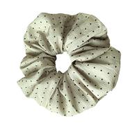 Chouchous à cheveux avec bordure à pois - En tissu doux - Accessoire tendance pour femme - Pour le bureau, les fêtes