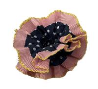 Chouchous à cheveux avec bordure en dentelle pour femmes et filles à pois élastiques esthétiques surdimensionnés pour un usage quotidien