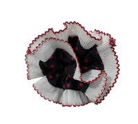 Chouchous à cheveux avec bordure en dentelle pour femmes et filles à pois élastiques esthétiques surdimensionnés pour un usage quotidien