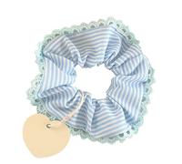 Chouchous à cheveux avec nœud en ruban avec bordure en dentelle élastique pour cheveux épais