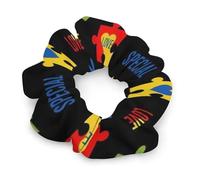 Chouchous à cheveux colorés en forme de cœur, symboles de sensibilisation à l'autisme, avec des élastiques doux et confortables pour les queues de cheval. Accessoires pour cheveux dreadlocks pour femm