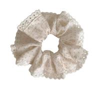 Chouchous à cheveux doux et extensibles avec bordure en dentelle à pois et bandeau élégant pour décoration de cheveux de fête