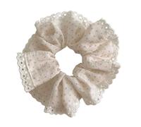Chouchous à cheveux élastiques respirants avec motif dentelle à pois pour queue de cheval, postiche tendance pour femme pour le sport, usage quotidien, chouchou à cheveux en dentelle à pois