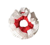 Chouchous à cheveux en dentelle à volants pour femme, double couche, chouchou surdimensionné, élastiques à cheveux élégants pour queue de cheval