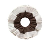 Chouchous à cheveux en dentelle plissée double couche élastique chouchou en dentelle pour femme et fille élégant ornement de cheveux