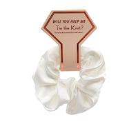 Chouchous à cheveux épais en satin pour demoiselle d'honneur, fête prénuptiale, mariage, chouchou pour queue de cheval pour femme