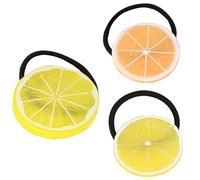 Chouchous à cheveux mandarine - Motif citron - Élastique - Décoration de cheveux pour femme