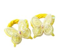 Chouchous à, cravate à cheveux papillon à, Yellow | Élastique à cheveux papillon élaboré pour femmes, postiches élastiques, outil de coiffure pour adolescentes,