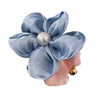 Chouchous à fleurs délicates et perles - Grand support pour queue de cheval - Ajustement confortable sans endommager les cheveux