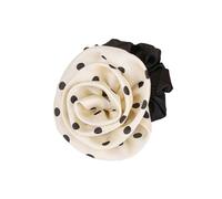 Chouchous À Pois Pour Femmes 2pcs Vintage Polka Dot Rose Flower Band Exquisite High Elastic Red Rose Ponytail Hair Rope Ball Head Hair Accessoires(Color 1)