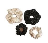 Chouchous À Pois Pour Femmes 4PCS Simple Broken Flower Big Big Circle Hundred Hobbies Teenage Girls Marble Head Hair Rope Ponytail