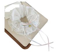 Chouchous À Pois Pour Femmes Adorable Ballet Girl Pink Blue Silk Ribbon Bow Polka Dot Lace Colon Hair Ring Sweet Little Fairy Hair Rope Headband Set