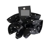 Chouchous À Pois Pour Femmes Scrunchies For Girls Elastic Hair Rubber Bands Women Large Hair Tie Black Hair Ring Rope Hairbands Headdress(White)