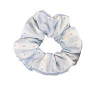 Chouchous À Pois Pour Femmes Sea Blue Polka Dot Hair Ties Rubber Sweet Headwear Versatile Floral Plaid Hair Ropes For Girls Women(Color2)