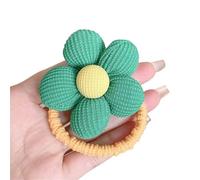 Chouchous Cheveux Élastique à cheveux élastique en forme de fleur, sans danger for les, avec boucle, bandeau coréen 3D motif queue cheval for tête ronde Pour la femme(Green)