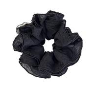 Chouchous Cheveux Élastique à cheveux orné de dentelle, style français, éthéré, inspiré des cours royales, accessoire for chignon Pour la femme(Black)