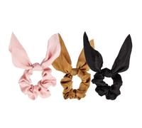 Chouchous Cheveux en Satin,3 Pièces,Satin Ties Cordes Chouchou Scrunchie Colorés,Idéal Jour ou Nuit, Chouchous Satin pour Tous Types et Textures de Cheveux